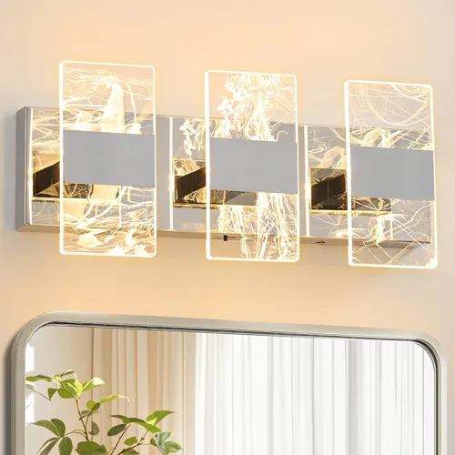 Miniatura 11 de Luminarias LED Modernas para Baño Regulables de 3 Luces Doradas para Tocador, Luminaria de Iluminación Ajustable 5CCT Luces de Tocador Sobre Espejo