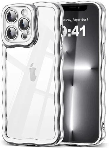 Miniatura 94 de SKYLMW Compatible con iPhone 6s Plus/6 Plus Case de 5.5", Linda Kawaii Marco Ondulado Rizado Forma de Marco Funda de Silicona Suave Resistente a