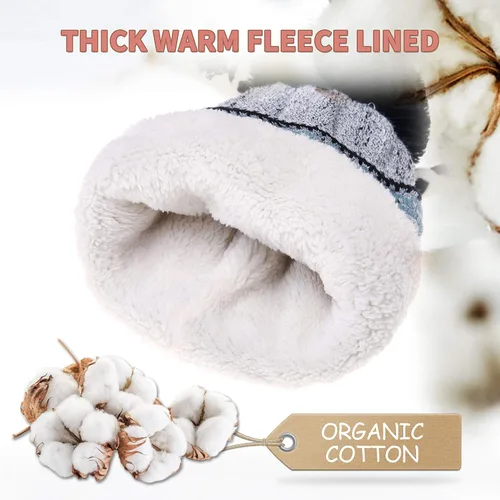 Miniatura 3 de Gorro invernal Dosoni para mujer, de punto, con orejeras, suave, cálido y acogedor, diseño de copos de nieve