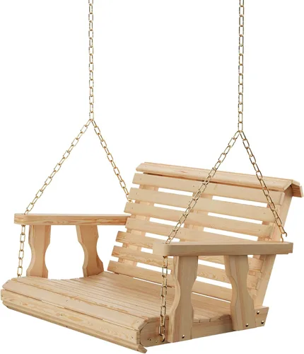 Miniatura 20 de Amish Casual resistente con inclinación hacia atrás, columpio de 3 pies para pórtico de madera en tinte cedro, auténtica artesanía Amish de pino