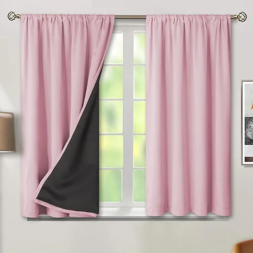 Miniatura 25 de BGment - Cortinas opacas para sala de estar de 63 pulgadas de largo, juego de 2 paneles, cortinas para oscurecer toda la habitación, cortinas