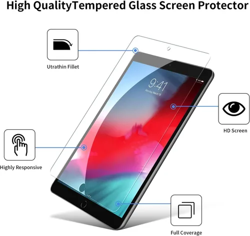 Miniatura 3 de Paquete de 2 protectores de pantalla para iPad Pro 10.5 Película de vidrio templado transparente resistente a los arañazos compatible con iPad Air