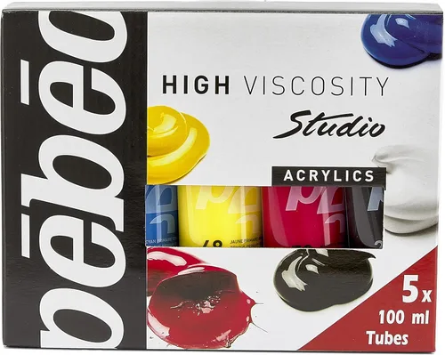 Miniatura 24 de Pebeo Acrílicos de Alta Viscosidad para Estudio Fino, Juego de 30 x 20 ml, Modelo: 833431 Conjunto de 30 X 20 Ml