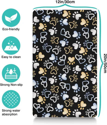 Miniatura 5 de Tapete de alimentación para perros y mascotas, absorbente de agua y alimentos, de 20 x 12 pulgadas, de secado rápido, tapete de agua para perros