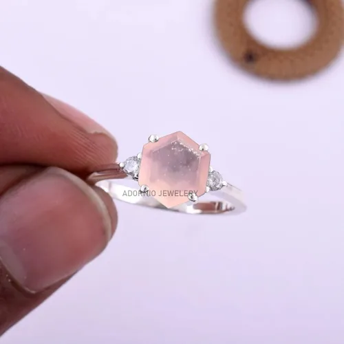 Miniatura 34 de Anillo de plata de ley 925 para mujer, anillo de diamantes de imitación de aguamarina de plata esterlina, anillo Art Deco de marzo, piedra natal