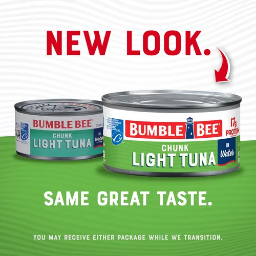 Miniatura 6 de Bumble Bee - Atún en trozos ligero en agua, lata de 340 g - Atún Skipjack capturado salvajemente - 17 g de proteína por porción - MSC Certificado