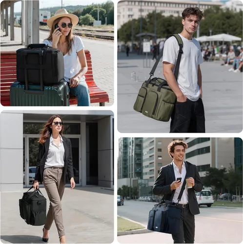 Miniatura 6 de MIER Caja de almuerzo para hombres, bolsa de almuerzo aislada resistente de 20 latas, bolsas enfriadoras grandes y suaves a prueba de fugas