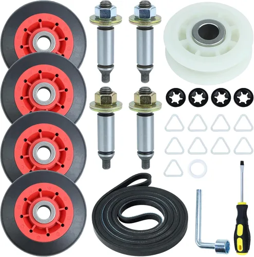 Miniatura 11 de WPW10314173 Kit de soporte de tambor de rodillo para secadores Whirlpool Maytag Includes WPW10314173 Roller Drum Support Kit with WP691366 Idler