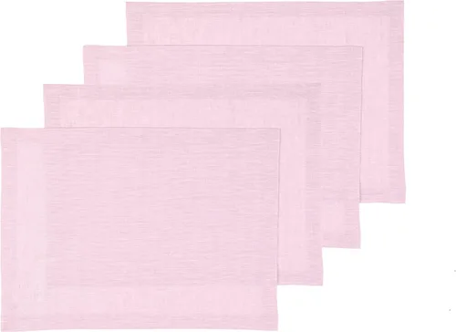 Miniatura 54 de Solino Home Athena - Juego de 4 manteles individuales cuadrados de lino natural claro de 14 x 14 pulgadas, manteles individuales 100 % lino puro