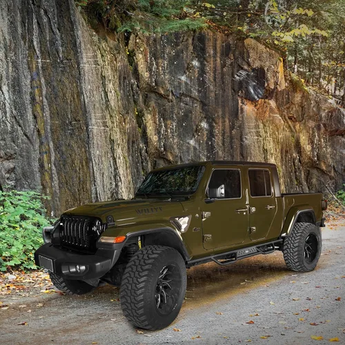 Miniatura 5 de u-Box Gladiator - Estribo de 6.9 pulgadas para Jeep Gladiator JT 2020-2026, dos rieles deslizantes tubulares antideslizantes para escaleras