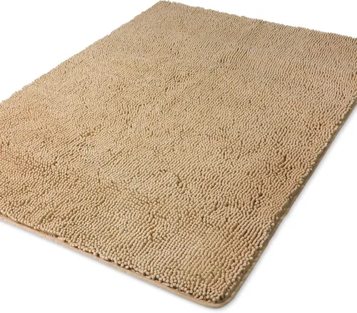 Miniatura 15 de Yeaban Alfombra de pasillo de baño de 24 x 72 pulgadas, antideslizante, alfombra de baño larga de felpilla gruesa, absorbente y lavable, alfombra
