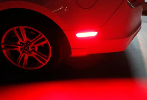 Miniatura 8 de iJDMTOY - Kit de luces laterales traseras LED rojas con lente ahumada Compatible con Ford Mustang 2005-09, alimentado por 54 LED SMD, reemplaza