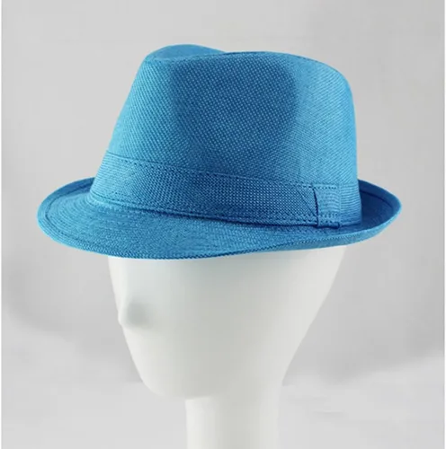 Miniatura 14 de ECYC Sombreros de jazz para niños, gorras de lino de color sólido para niños