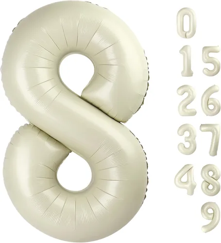 Miniatura 361 de Globos de números de 5 globos de 40 pulgadas, decoraciones de cumpleaños azules para niños y niñas, globos de números azul marino grandes