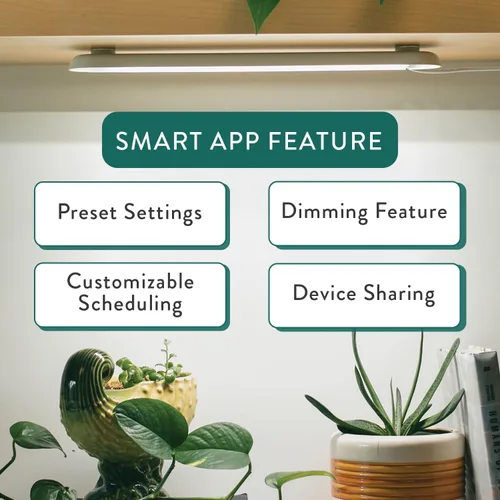 Miniatura 9 de Modern Sprout Smart Growbar V2 - Luz LED de cultivo para plantas de interior, espectro completo debajo del gabinete, luz de crecimiento