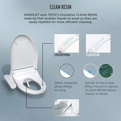 Miniatura 10 de TOTO® WASHLET® KC2 Asiento electrónico para bidé con asiento calefactado y tapa de cierre suave, redondo, blanco algodón - SW3023#01