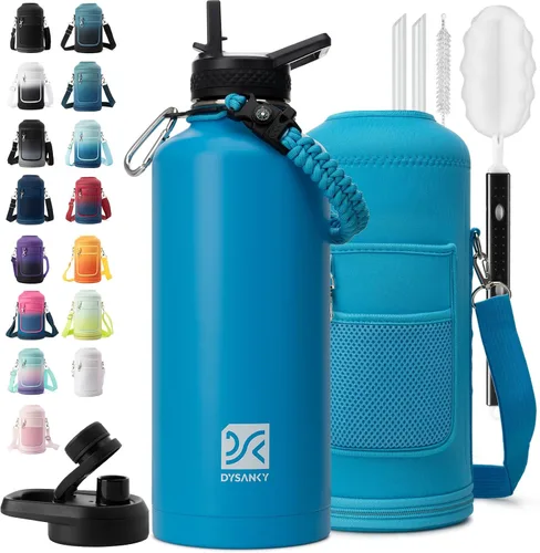 Miniatura 36 de DYSANKY Botella de agua aislada de 32 onzas, metal al vacío de acero inoxidable grueso, jarra de agua deportiva portátil para gimnasio y senderismo