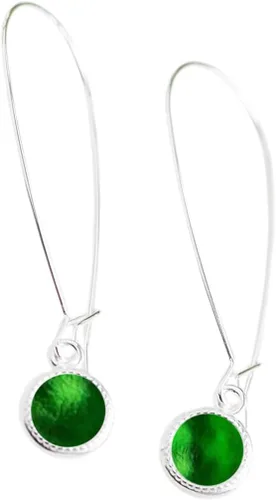Miniatura 16 de Bottled Up Designs Aretes Colgantes Largos Hechos a Mano, Plata Esterlina, Ecológicos, Botellas Vintage Recicladas, Fabricados en Estados Unidos