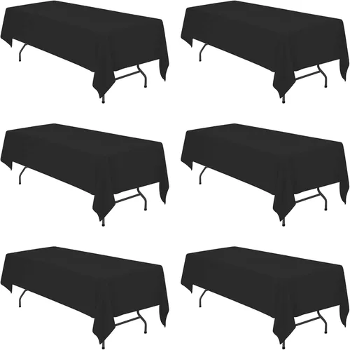Miniatura 178 de BRILLMAX 6 Pack de Manteles Azul Marino para Mesas Rectangulares de 8 Pies 90 x 156 Pulgadas - 8 pies Mantel Rectangular a Granel de Lino