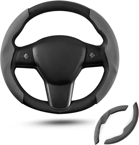 Miniatura 10 de Shademax Funda para Volante de Tesla Modelo Y/3 2017-2025 2026 (Compatible con Modelo Y Juniper 2026/ Modelo 3 Highland) Funda Protectora de Volante