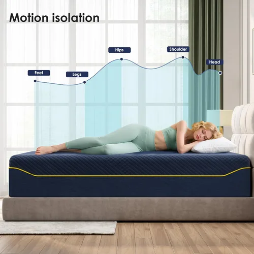 Miniatura 3 de Colchón Queen de 10 pulgadas, colchón de espuma viscoelástica con gel con capa superior refrescante para un sueño fresco, cama en una caja