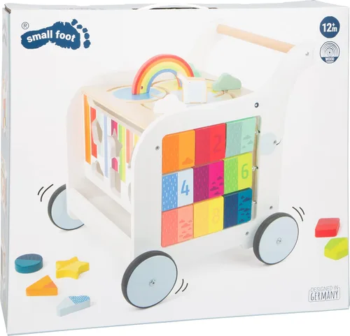 Miniatura 8 de Small Foot Wooden Toys - Andador de elefante dulce prémium y centro de actividades 5 en 1 diseñado para niños pequeños de 12 meses en adelante