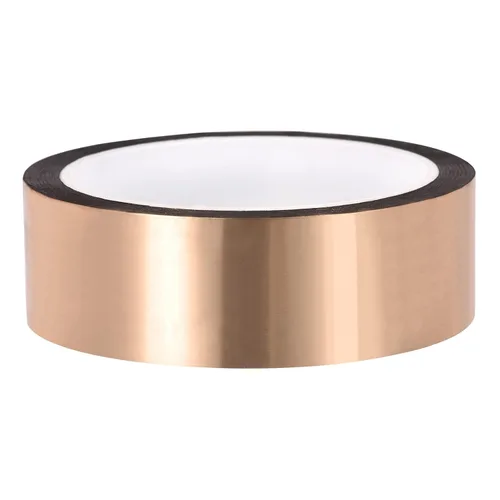 Cinta de película de poliéster metalizado en tono dorado [para pared decorativa, embalaje, impresión] - 1.17 pulgadas x 164 pies/1 rollo