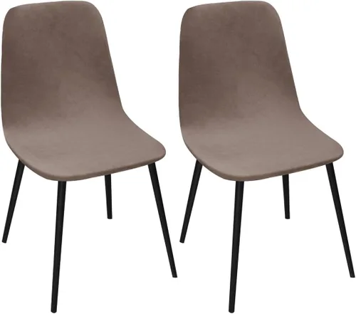 Miniatura 12 de Paquete de 2 fundas de terciopelo para sillas de comedor, lavables, extraíbles, de mediados de siglo, modernas, curvas, sin brazos, para decoración