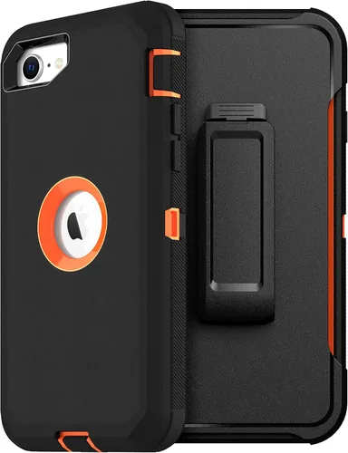 Miniatura 15 de MXX Funda diseñada para iPhone SE 2020/SE 2022, funda protectora resistente con protector de pantalla [3 capas] cubierta de protección de goma