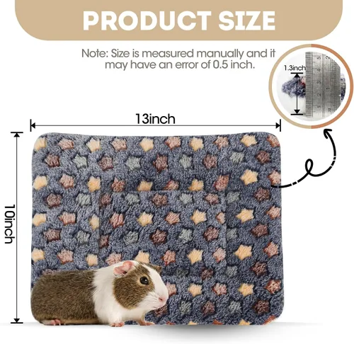 Miniatura 2 de 2 Pack Cama para Cobayas - 25 x 33 cm Almohadillas de Orina para Cobayas - Ropa de Cama Lavable y con Mayor Grosor (Azul Oscuro, M)