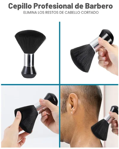 Miniatura 4 de Capa de peluquería para niños con cepillo quitapelusas para el cuello, capa profesional de salón para corte de cabello con cierre a presión