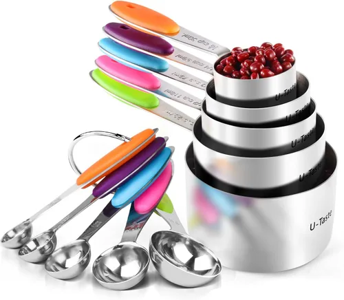 U-Taste - Juego de tazas y cucharas medidoras Multicolores