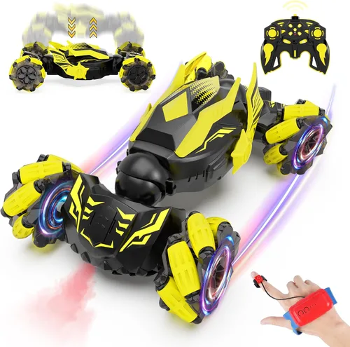 Auto de acrobacias RC con detección de gestos, juguetes para niños de 6 a 12 años, auto controlado por gestos de la mano con control remoto de