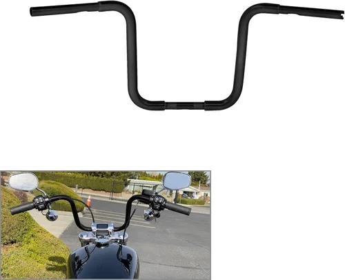 Miniatura 5 de TCT-MOTORPARTS - Manillar Ape personalizado de 1 1/4" con elevación de 14" para Harley Sportster Softail FLST FXST 1200 883 Custom Dyna Fatboy Cromo