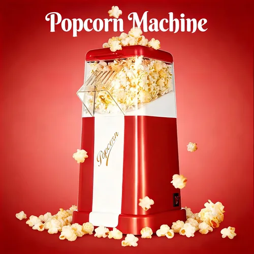 Miniatura 3 de Mini máquina de palomitas de maíz, para el hogar, 3 minutos sin aceite, popping retro compacto para noches de cine familiares, regalo ideal