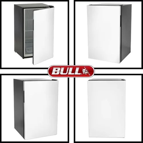 Miniatura 3 de Bull Outdoor Products Refrigerador contemporáneo – 4.5 pies cúbicos Refrigerador compacto de acero inoxidable para exteriores con puerta reversible