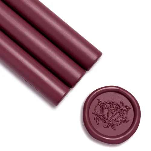 Miniatura 10 de UNIQOOO - Barras de cera verde de abeto navideño para sello de cera con pistola de pegamento - Ideal para invitaciones de boda, sobres de tarjetas