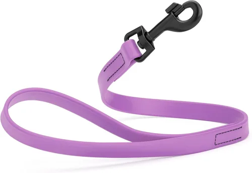 Miniatura 84 de Dogline Biothane - Correa impermeable para perro, correa de nailon tejido con revestimiento fuerte, con herrajes negros, a prueba de olores, fácil