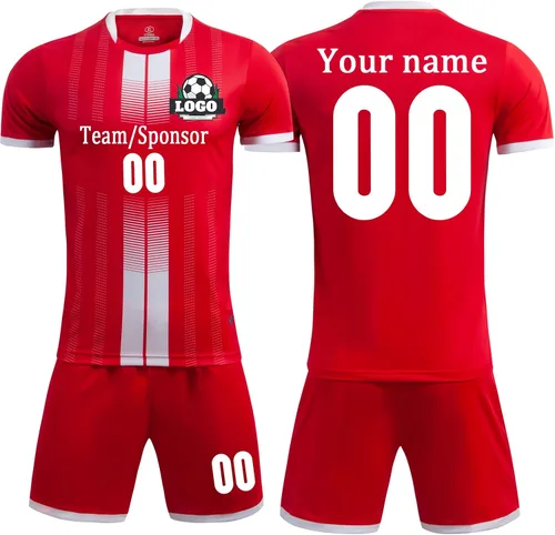 Miniatura 12 de Camisetas de fútbol personalizadas para niños, hombres y mujeres, camiseta y pantalones cortos de fútbol personalizados, uniformes de fútbol