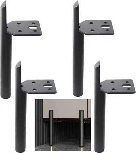 Miniatura 9 de Patas de muebles de 2 pulgadas, patas negras para mesa de café, patas de muebles de metal de mediados de siglo para sofá, gabinete, otomana, juego