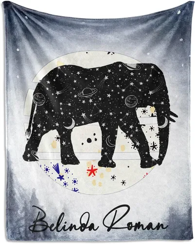 Miniatura 9 de Manta de elefante para bebé, tamaño regazo de 30 x 40 pulgadas, suave, esponjosa, acogedora, regalo, manta gris novedosa para sofá, trabajo