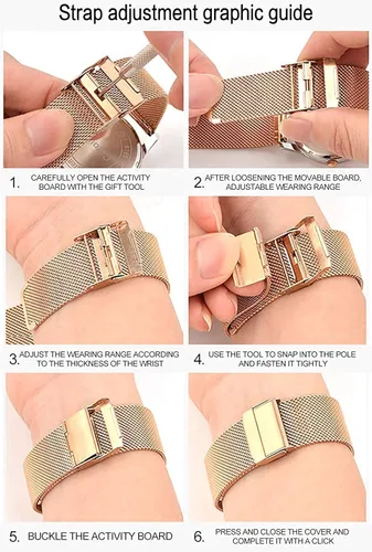 Miniatura 5 de OLEVS Reloj de regalo para mujer con pulsera de oro rosa para mujer minimalista simple delgado casual analógico de cuarzo impermeable dos tonos