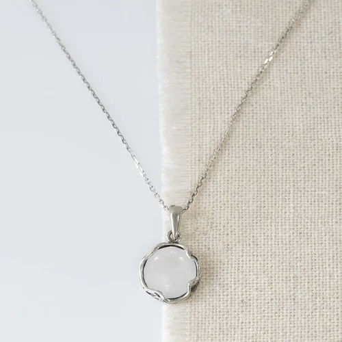 Miniatura 4 de 925 Sterling Silver Gemstone Necklace Women - Gemstone Pendant Necklace Silver- Birthstone Necklace - Silver Jewelry for Women- Minimalist Jewelry