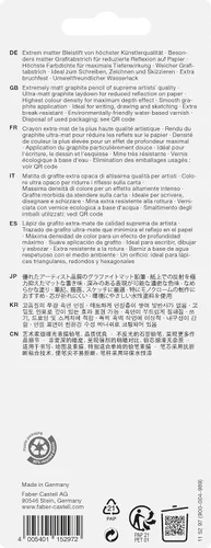 Miniatura 2 de Faber-Castell 3 Lápices de Grafito Mate Pitt en Lata - 10B, 12B, 14B - Lápices de Grafito Negro Mate