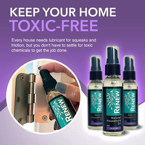 Miniatura 5 de HōMPURE® Renew - Aceite natural para el hogar de lavanda, lubricante ecológico multiusos con aroma a lavanda para puertas, bisagras y cerraduras