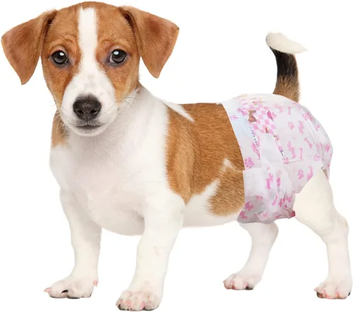 Miniatura 12 de Dono Pañales desechables para perras, pañales súper absorbentes para perros, con tecnología de gel de secado rápido, a prueba de fugas, ajuste