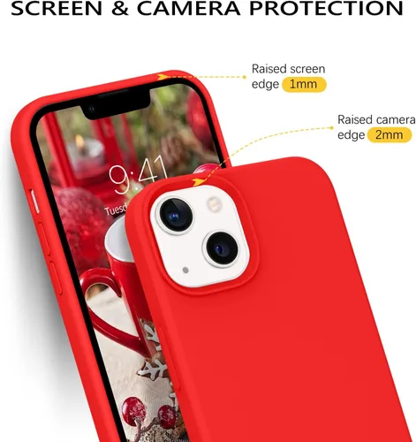 Miniatura 13 de GUAGUA Funda compatible con iPhone 17 Pro Max de 6.9 pulgadas, silicona líquida, goma de gel suave, delgada, forro de microfibra delgada