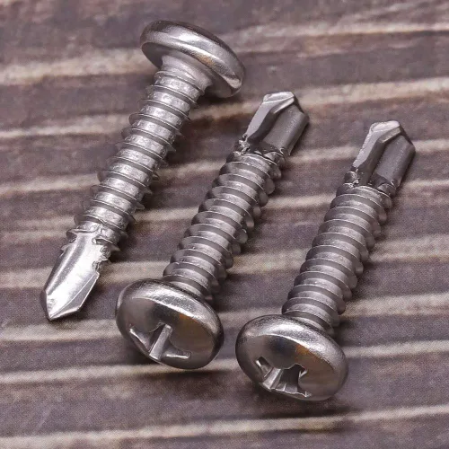 Miniatura 2 de Tornillos autoperforantes #12 x 1 pulgada, 410 tornillos de chapa de acero inoxidable, Phillips Drive, tornillos autorroscantes de cabeza redonda