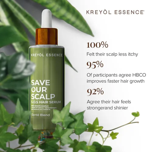 Miniatura 7 de Kreyol Essence - Save Our Scalp Serum (S.O.S Serum) - Redensyl + aceite de ricino negro haitiano, cabello de aspecto más completo, aceite de ricino