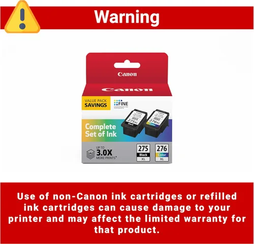 Miniatura 5 de Canon PG-275 XL/CL-276 XL - Paquete económico de tinta original (2 cartuchos), compatible con TS3520/3522/4722/3720/3722, TR4720, (paquete de 2)